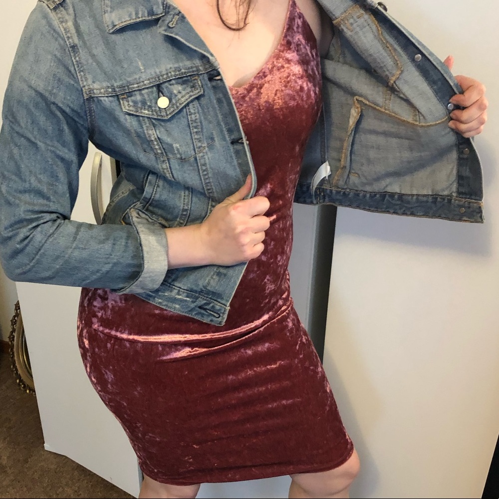 Velvety rose colored dress!